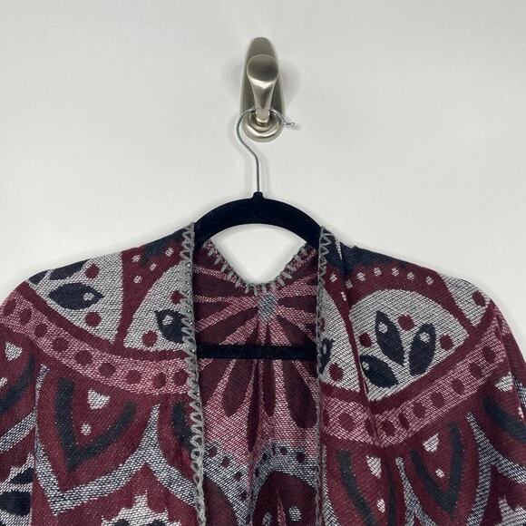 2/$30 NEW Boho Southwest Ruana Oversized Open Wrap Poncho Blanket Scarf - Picture 4 of 11